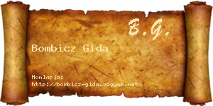 Bombicz Gida névjegykártya